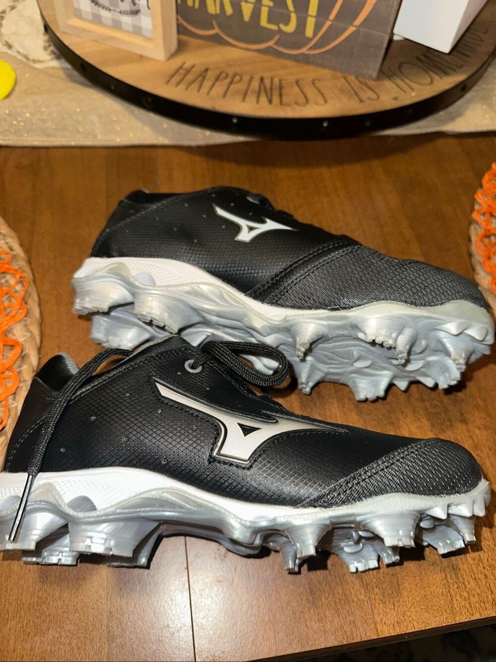 Mizuno 9 Spike Finch Elite Switch Low Softball Cleats Womens 5 Black Lace Up